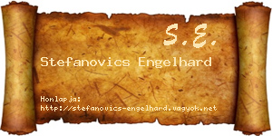 Stefanovics Engelhard névjegykártya